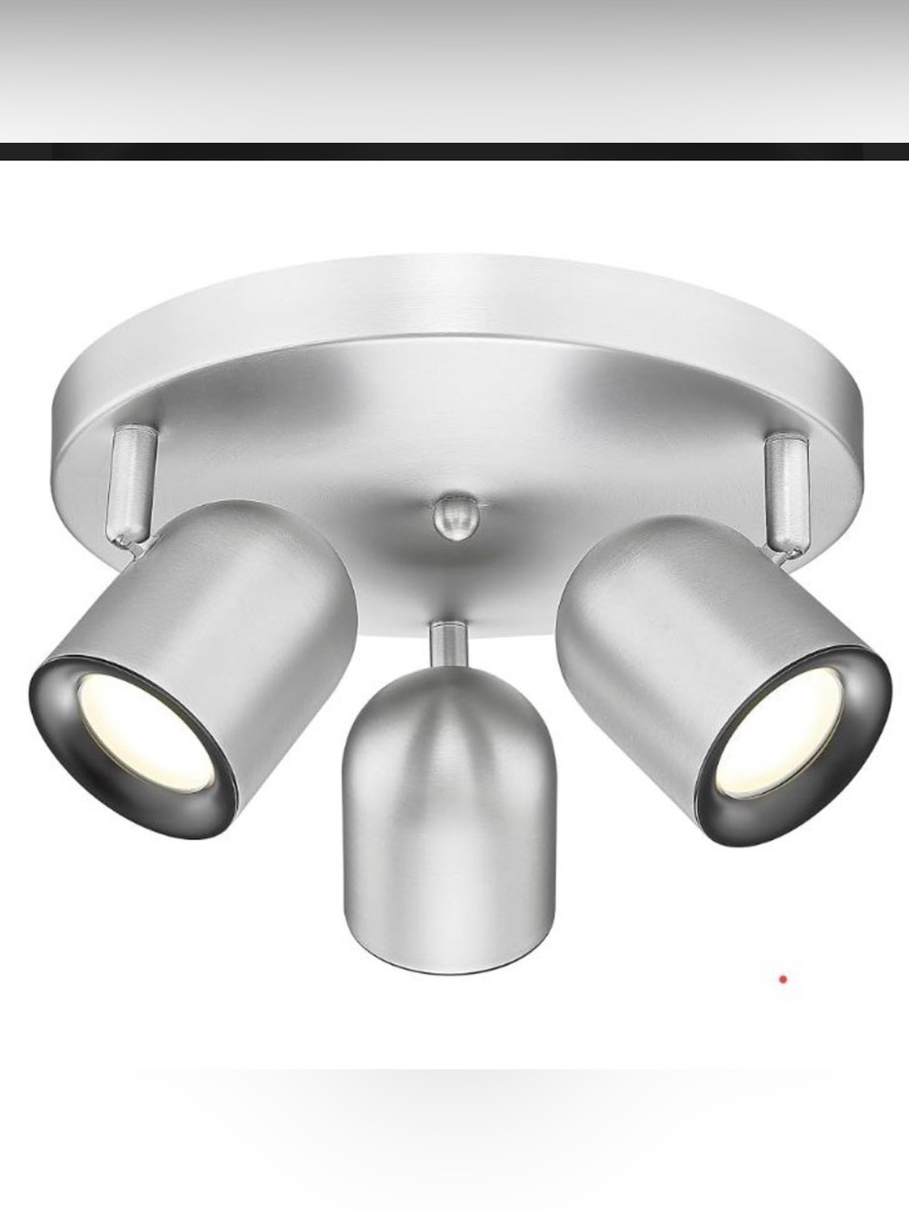 3 Light Track Lighting Fixtures Ceiling, Brushed Nickel Round Track Lighting Fix